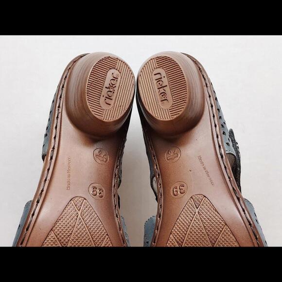 Rieker Womens | Blue | Leather MirJam Mary Jane Shoes Size 8.5 (39) - Picture 11 of 11